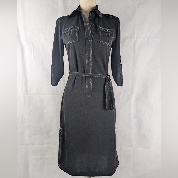 Express Western Shirt Dress pullover Black Size 5/6 - Picture 1 of 8